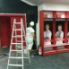 Trabajos de pintura decorativa en Reformas de vestuarios en estadio Ramón Sánchez Pizjuan